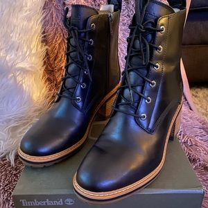 Timberland NWB Sienna High Lace-Up Waterproof Boot in Black Size 8